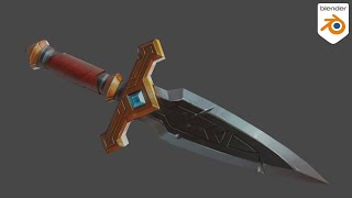 Stylized Dagger in Blender  Timelapse [upl. by Urban]