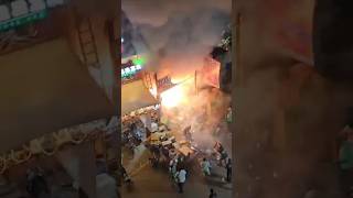 Boom 💥💥💥💥💥💥Fireworks on fire at hyderabad fireworks fire viral Diwali boom danger [upl. by Klenk]