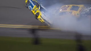 Michael McDowell Huge Near Flip  The Big One  NASCAR Cup Daytona 2024 [upl. by Frida496]