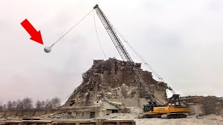 Most Dangerous Cranes Demolishing Buildings and Houses Compilation [upl. by Laddy]