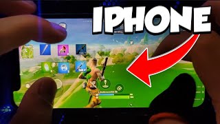 HOW I PLAY FORTNITE MOBILE On IPHONE In 2024 Iphone 12 mini Gameplay [upl. by Anaderol]