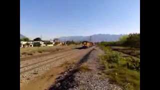 Tren de Kcsm con la SD70AH UP 8835 y SD70M UP 5063  Monterrey Mex [upl. by Wilfrid]