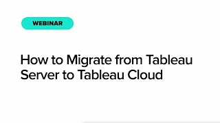 How do I migrate from Tableau Server to Tableau Cloud [upl. by Ennalyrehc]