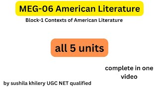 MEG06 American Literature puritan context with pdfsushilakhilery [upl. by Leverick981]