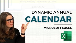 How to Create a Dynamic Annual Calendar in Microsoft Excel [upl. by Chaiken]