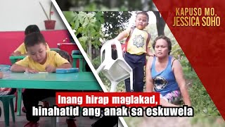 Inang hirap maglakad hinahatid ang anak sa eskuwela  Kapuso Mo Jessica Soho [upl. by Nnylarak291]