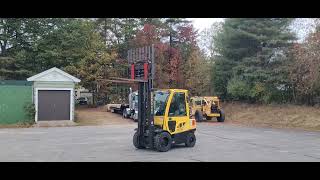 Hyster Solid Tire Forklift with 5200 lbs Lift Capacity  Side Shift and Hydraulic Fork Positioner [upl. by Three]