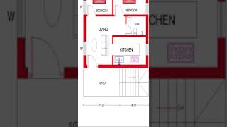 20x 268 House plan 2BHK20 By 268 Home plan20 268 House design in Indian styleNORTH FACE [upl. by Charmine]