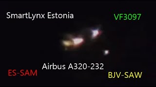 SmartLynx Estonia  VF3097  ESSAM Silent IAE V2500 Roar Slight FOPP Howl [upl. by Anivlac]