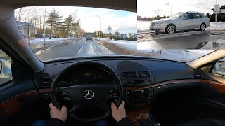 2008 Mercedes Benz E class T modell S211 E 220 CDI 170 Hp 5G TRONIC  POV Test Drive [upl. by Oiraved]