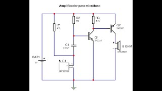 Amplificador con transistores para micrófono [upl. by Florencia597]