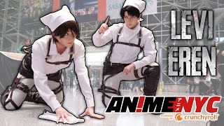 Levi amp Eren Clean Up Anime NYC 2023 ft Akemikun [upl. by Delainey]