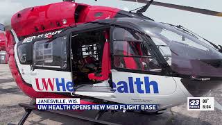 UW Health opens Med Flight base in Janesville [upl. by Gemma245]