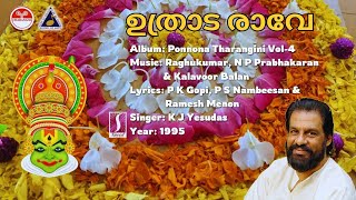 Uthradaraave Varumo  Ponnona Tharangini4  Karaoke  Raghukumar  P K Gopi [upl. by Illene593]