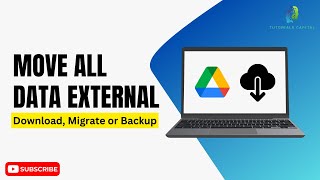 How to Move Google Drive to EXTERNAL Hard Drive 2024  Download Migrate or Backup All Data [upl. by Drwde]