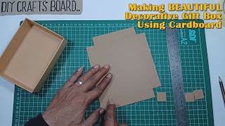 Craft Using Cardboard  Gift Box Making With Cardboard  DIY Crafts Gifts [upl. by Estus]