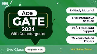 Ace GATE 2024 with GeeksforGeeks Join the GATE CSLive Course Now [upl. by Ynohtnaluap]