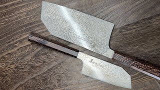 Sakai Takayuki VG10VG2 Coreless Damascus Wide amp Small Bunka Knives with Wenge Handle [upl. by Ashlie]