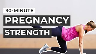 Advanced Pregnancy Workout 30Minute Full Body Pregnancy Strength  Safe for ALL Trimesters [upl. by Hares]