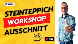 ✅ Steinteppich Schulung Workshops und Kurse zum Thema quotTreppe verlegenquot [upl. by Esemaj]