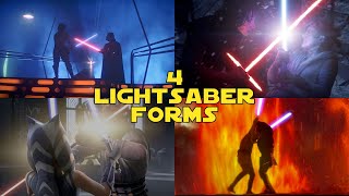 4 Lightsaber Forms Used By Jedi And Sith During Duels  Star Wars Fast Facts Shorts [upl. by Retsub]