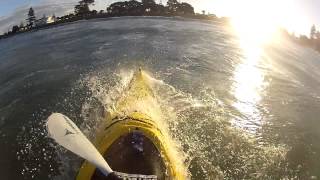 Barracuda kayak Beachcomber ultralight surf session with Paddleguycom [upl. by Kassie]