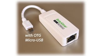 BobjGear OTG Ethernet Adapter Model 3 with Android Tablet [upl. by Enela]