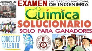 QUÍMICA Examen UNI 2019 Solucionario Problemas Resueltos de Admisión a la Universidad de Ingeniería [upl. by Katzir]