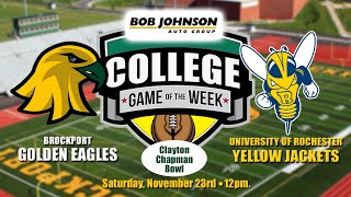 Brockport Golden Eagles Game of the Week Presented by Bob Johnson Auto Group [upl. by Klehm]