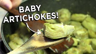 How to cook Baby Artichokes  Italian family Recipe [upl. by Name]