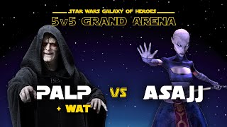 5v5  Palpatine  WAT vs Nightsisters  SWGOH GAC Counters [upl. by Annahpos595]