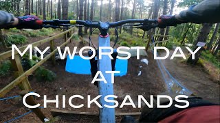 Chicksands Bike park  Very wet conditions  My worst experience [upl. by Anselmo]