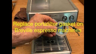 Replace the Portafilter Gasket on Breville Espresso Machine [upl. by Ashti485]