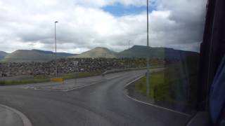 Bus trou from Torshavn to Klaksvik Faroe Islands 2017 [upl. by Gusella310]