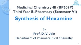 Synthesis of Hexamine [upl. by Fransis782]