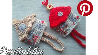 Llavero guarda llaves 🔑🗝tejido a CROCHET🧶 PASO A PASO DE CASITA🏡 [upl. by Merrel362]