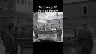 Then amp Now  Port en Bessin  DDay  Normandy 80 shorts ww2 thenandnow history dday [upl. by Enelear]