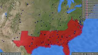 MODERN DAY CONFEDERACY  US CIVIL WAR MILITARY SIMULATION Supreme Ruler 2030 [upl. by Dam]