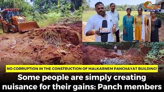 No corruption in the construction of Malkarnem panchayat building [upl. by Terrene]