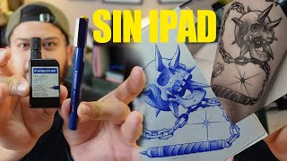 Mis MATERIALES PARA DISEÑAR UN TATUAJE  sin iPad  primera parte [upl. by Kinchen]