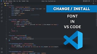 How To ChangeInstall Font In VS Code Editor  Complete Guide [upl. by Vallonia]