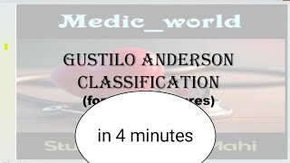 Gustilo Anderson Classification for open or compound fractures Inicet 2017 pyq [upl. by Ocirne488]