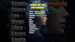 Signos que son afortunados y signos que son desafortunados signosdelzodiaco signosdelzodiaco [upl. by Ocsecnarf]