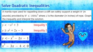 Solve Quadratic Inequalities [upl. by Eppillihp]