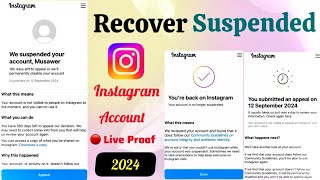 Instagram Account Suspended Recovery  fix You submitted an appeal on instagram [upl. by Mochun]