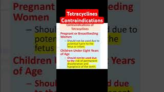 Tetracyclines Contraindications [upl. by Lyall100]