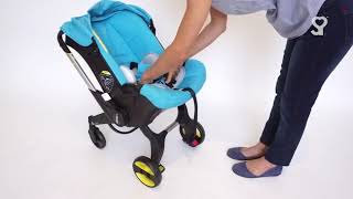 Doona Car Seat How To Use  How to Refit Infant Insert amp Head Support [upl. by Yentuoc340]