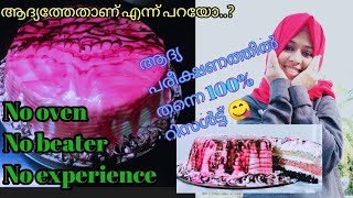 Red Bee Cake RecipeBaking cake for the first time withoutoven ഇനി എന്തിനു മടിച്ചു നിൽക്കണം [upl. by Yup]