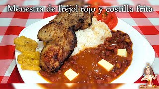 ✅️✅️🇪🇨MENESTRA DE FREJOL ROJO Y COSTILLAS FRITAS‼️ [upl. by Opiak317]