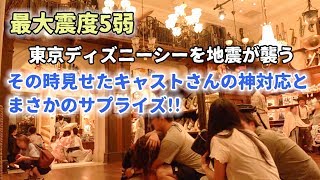 東京ディズニーシーを襲った地震！キャストさんの神対応とまさかのサプライズ！ [upl. by Janeta301]